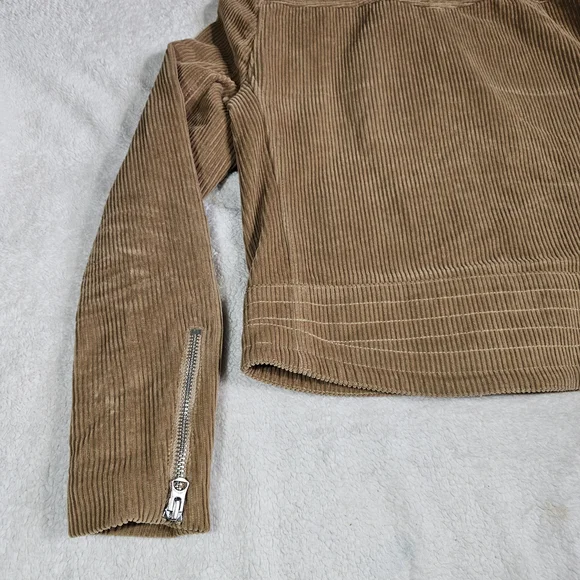 RAG & BONE Mercer Corduroy Moto Camel Cropped Jacket Womens Medium. - Picture 11 of 15